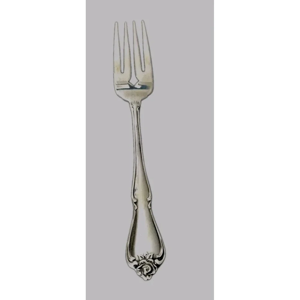 Oneida USA Stainless Arbor Rose‎ True Rose One Salad Fork Discontinued flatware